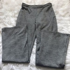 Plaid flared crop pant